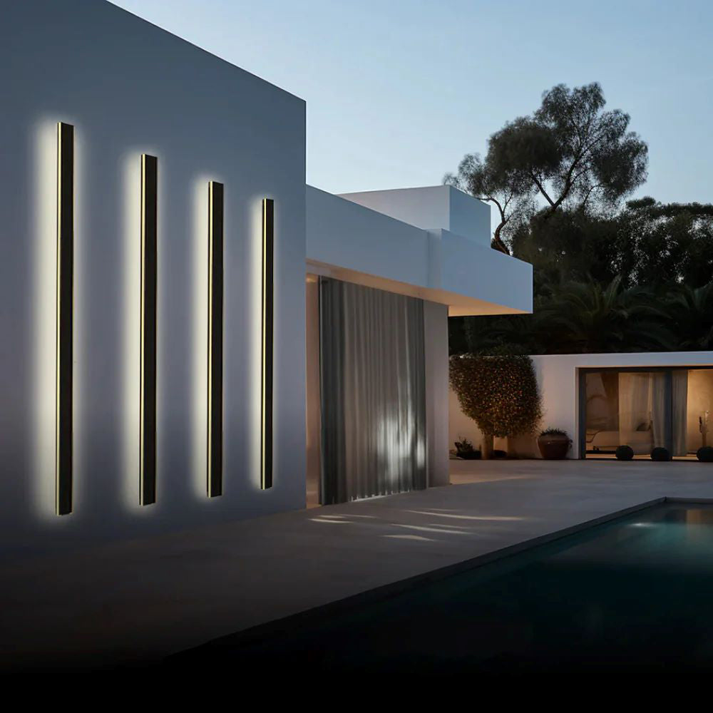 Elune Applique Murale Extérieur LED Étanche Minimaliste Métal Cour