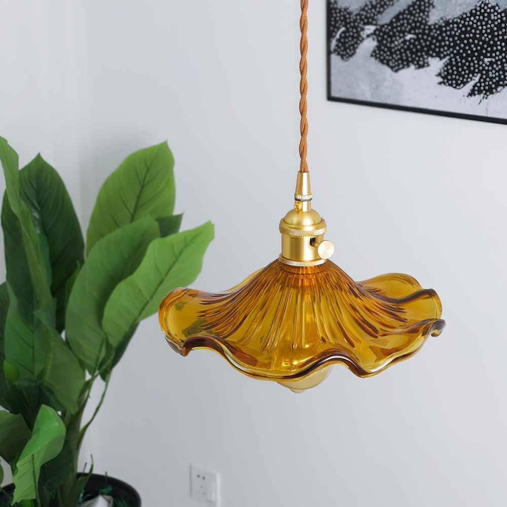 Suspension élégante en forme de fleur d'hibiscus