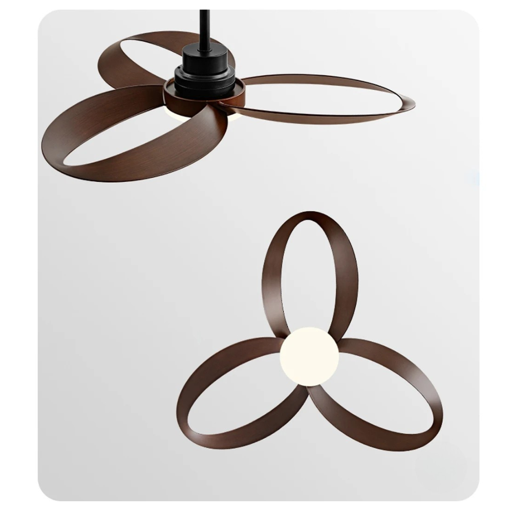 Ventilateur de Plafond Moderne avec Pales en Bois et Éclairage LED Dimmable