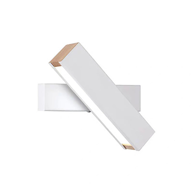 Applique murale Led 360 en metal et bois