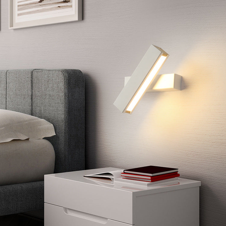Applique murale Led 360 en metal et bois