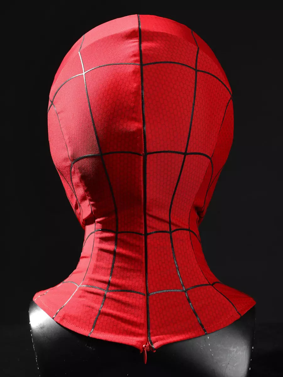 Masque Spiderman adulte New Day Cosplay Peter Parker classique rouge en silicone demi-masque