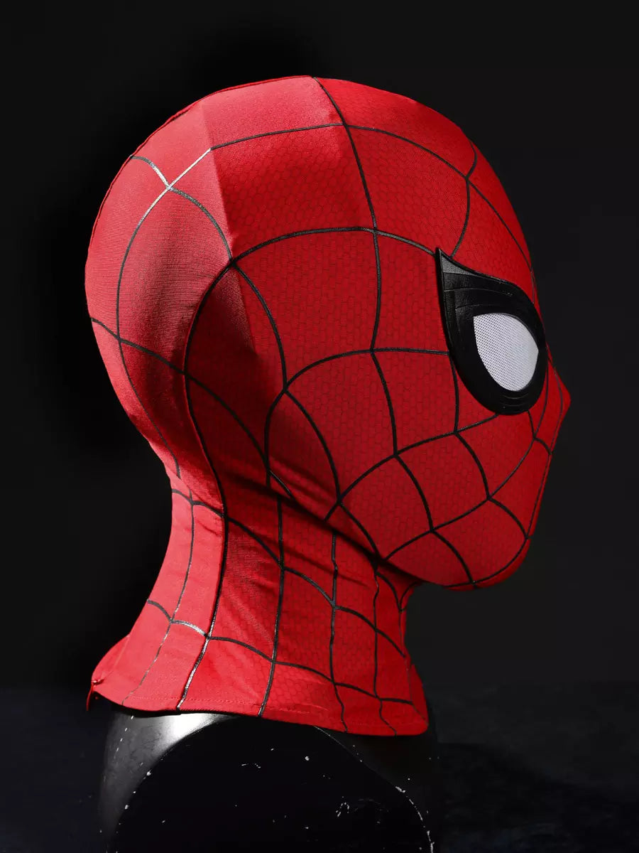 Masque Spiderman adulte New Day Cosplay Peter Parker classique rouge en silicone demi-masque