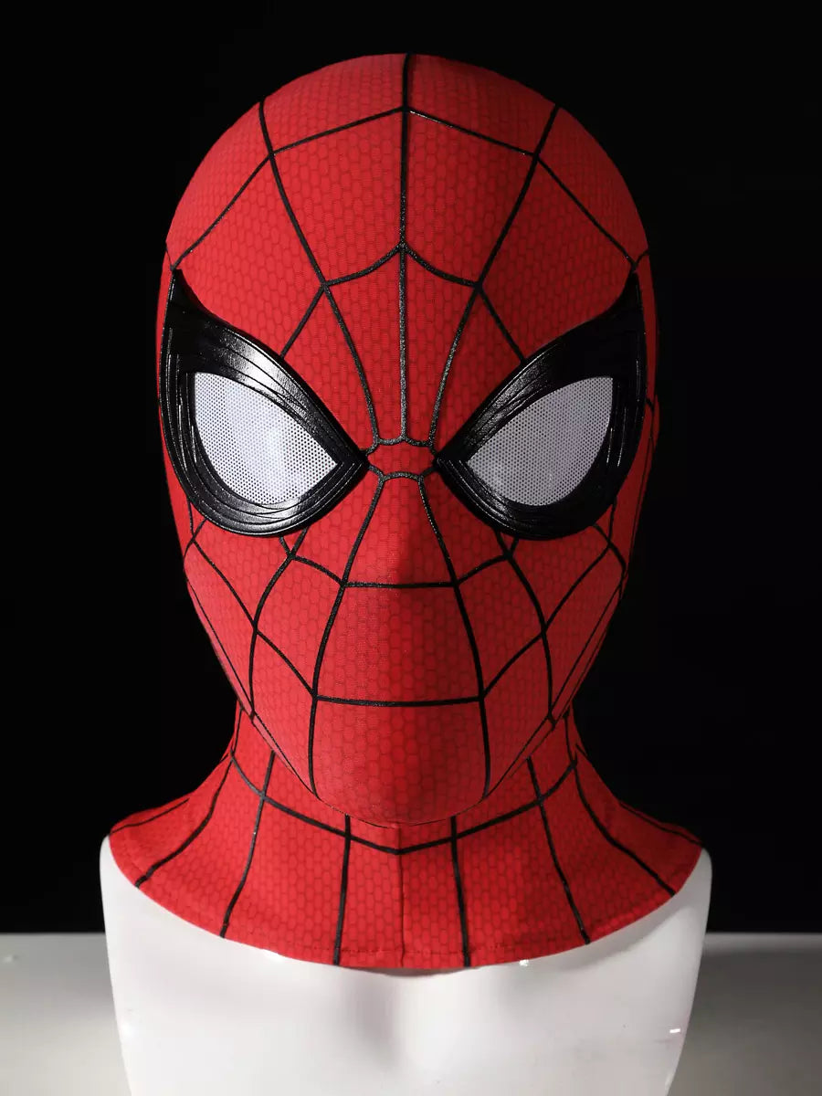 Masque Spiderman adulte New Day Cosplay Peter Parker classique rouge en silicone demi-masque