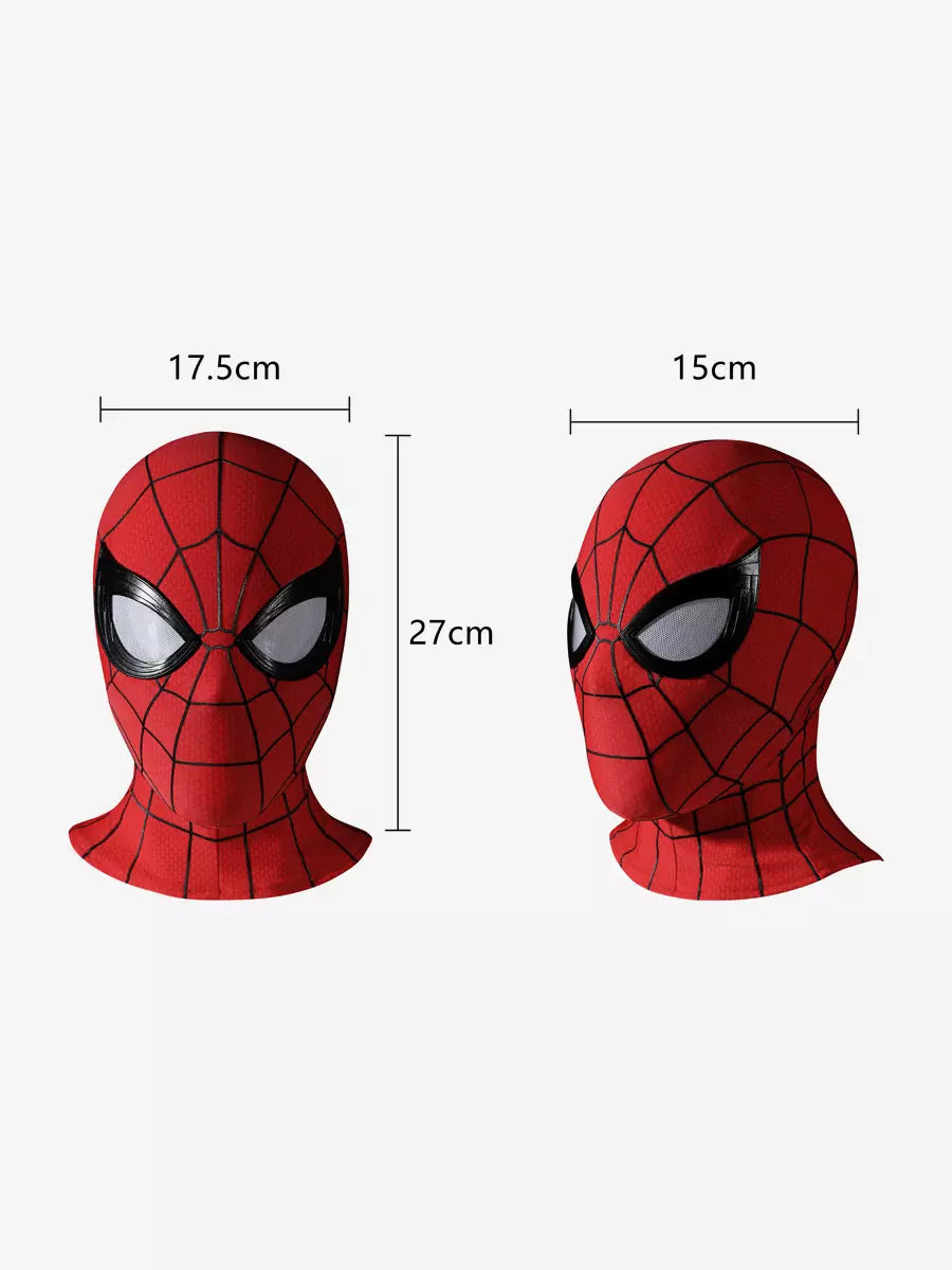Masque Spiderman adulte New Day Cosplay Peter Parker classique rouge en silicone demi-masque