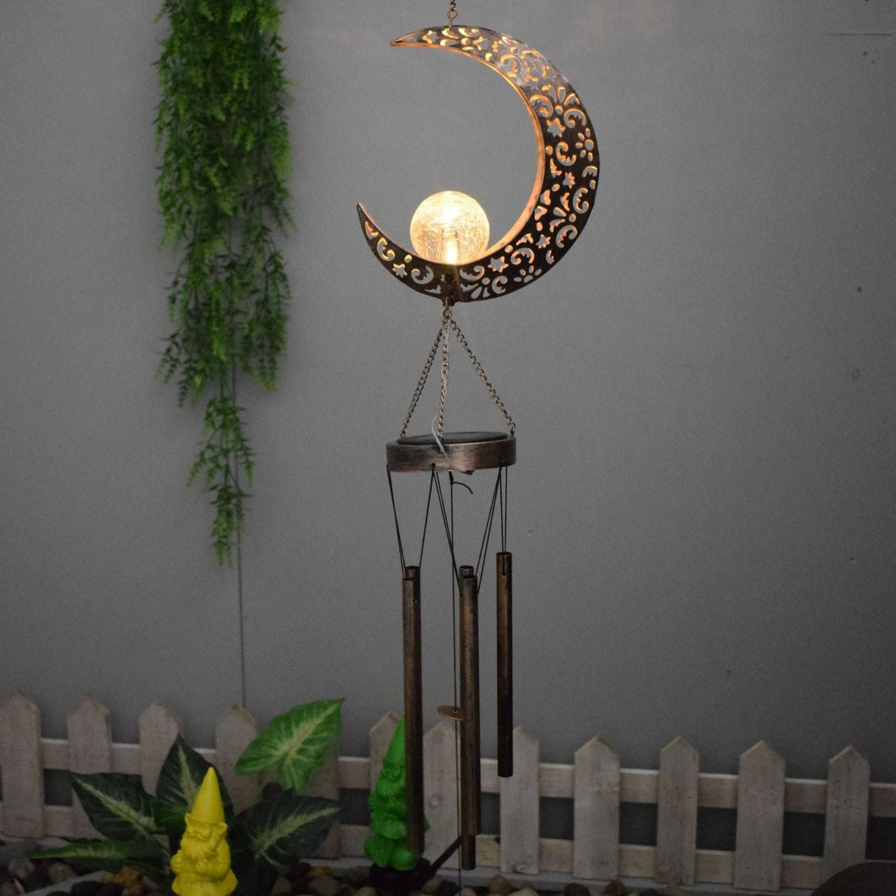 Lampe solaire d'extérieur Carillon Design Lune