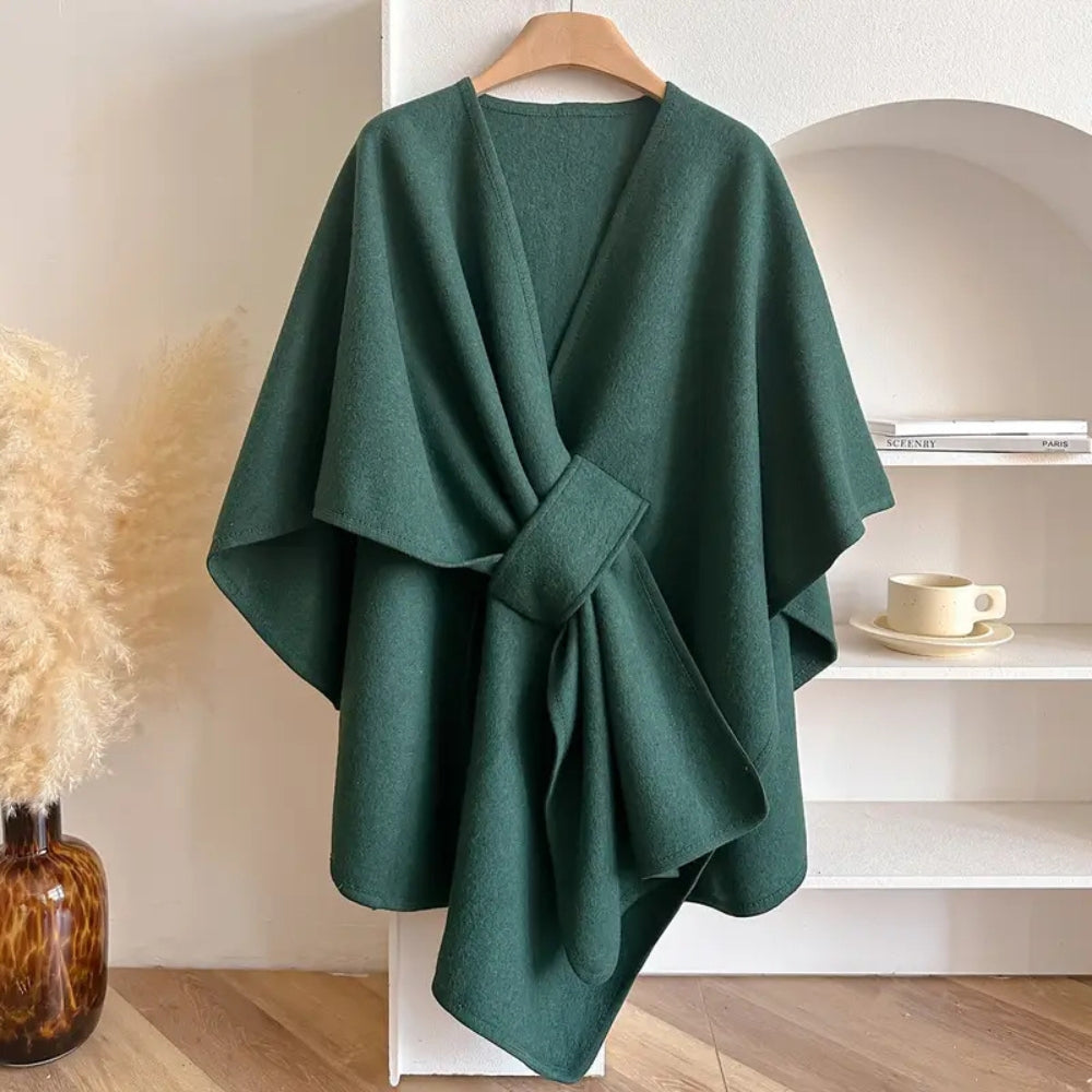 Poncho-cape coupe-vent luxueux