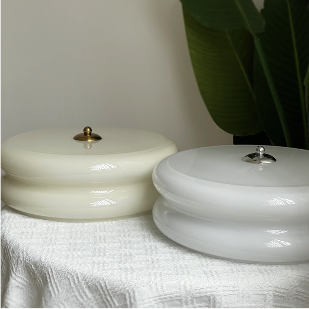 Plafonnier rétro moderne en verre style vintage