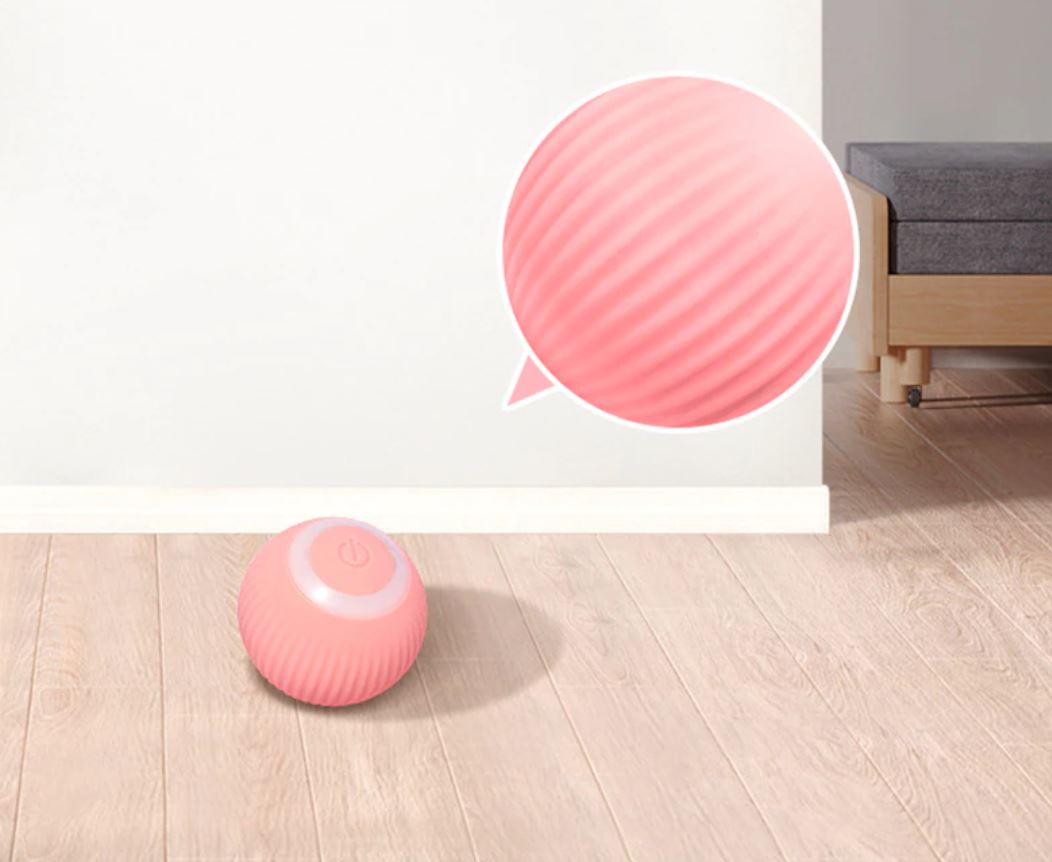 PawFun Interactive Smart Rolling Ball for Cats – Automatic LED Toy with Obstacle Avoidance