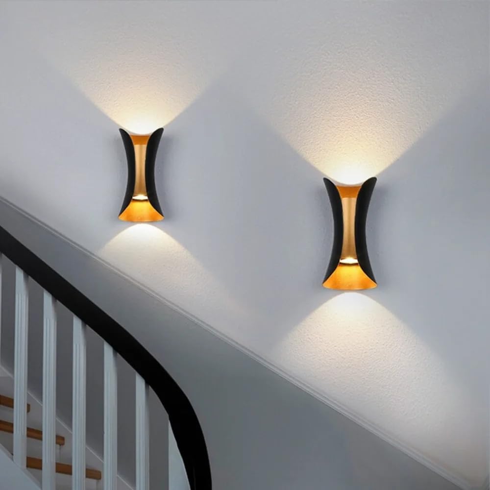 Applique murale extérieure Doré Led