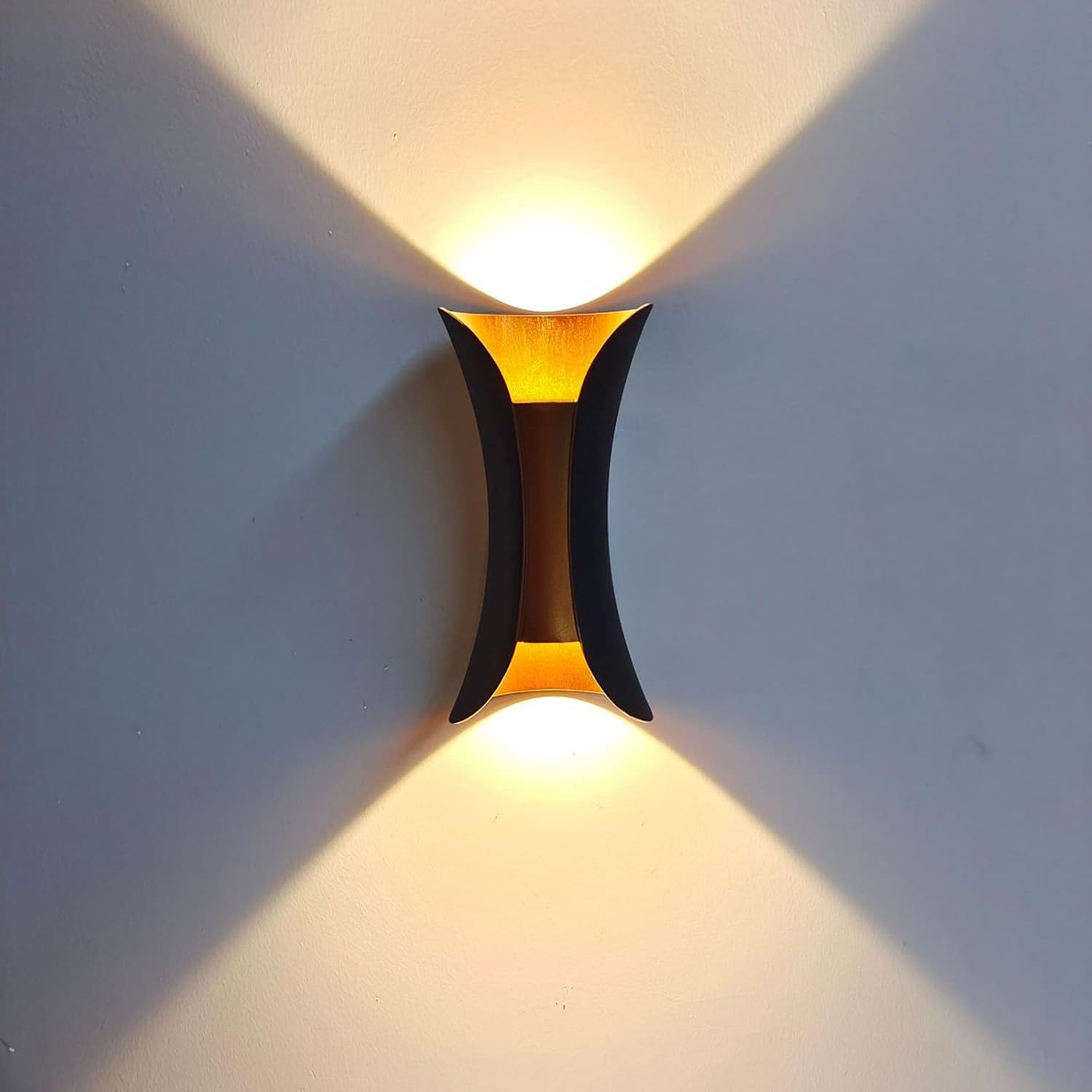 Applique murale extérieure Doré Led