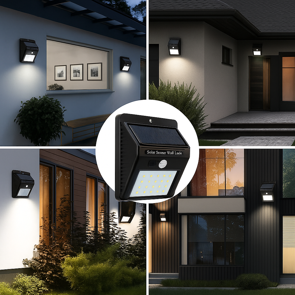 Lampe solaire extérieur murale