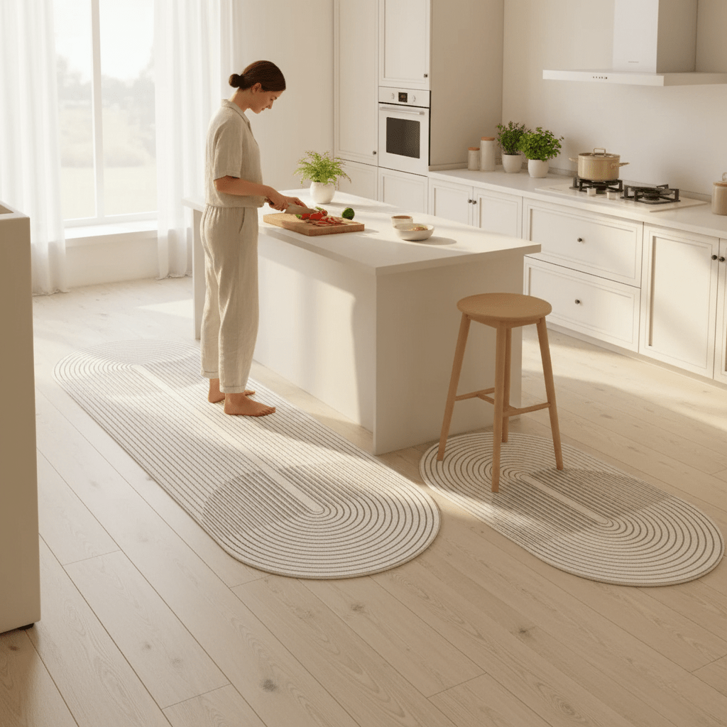 Tapis de Cuisine Antidérapant Anti-Fatigue Rembourré – Mousse Confort