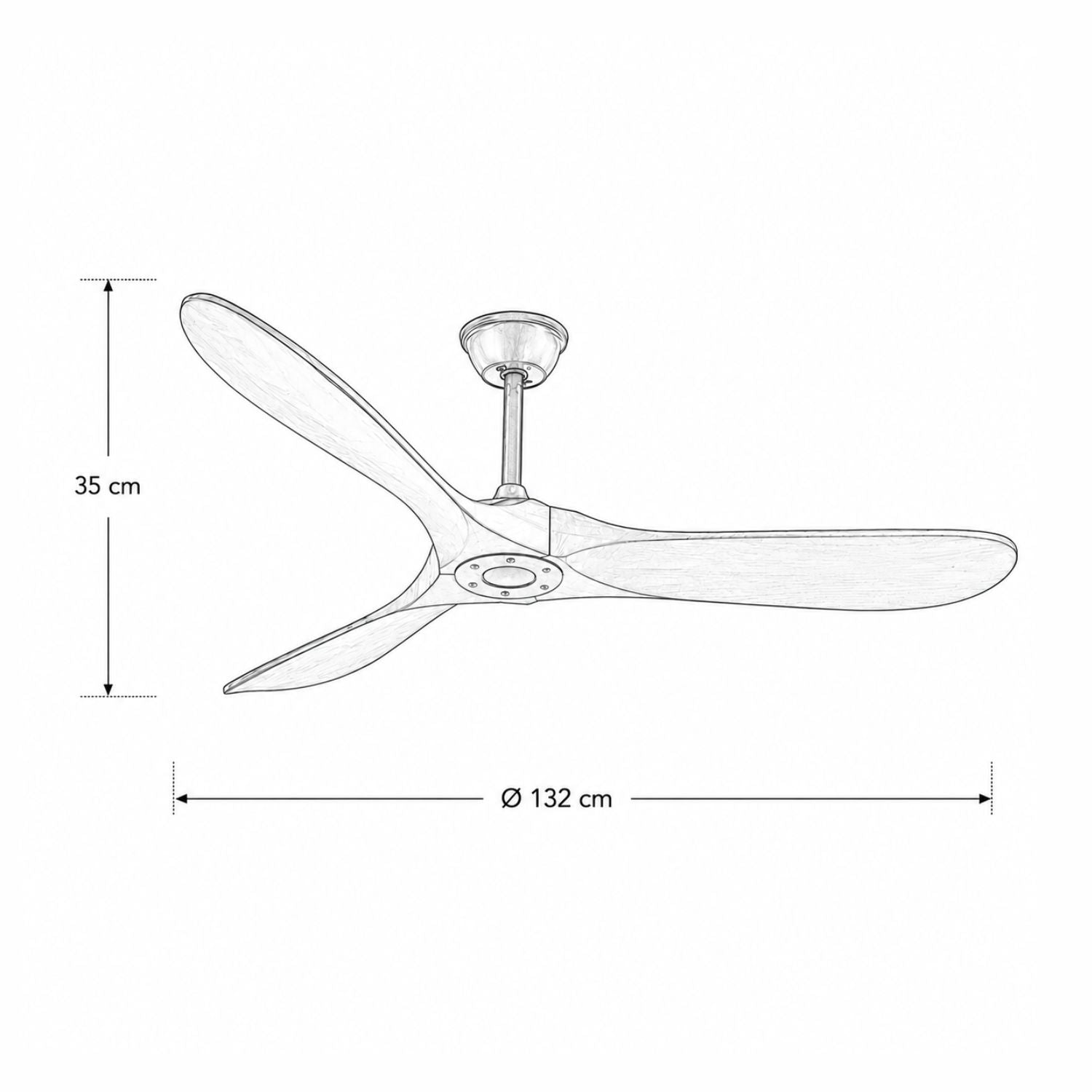 Ventilateur de plafond Noreza en bois