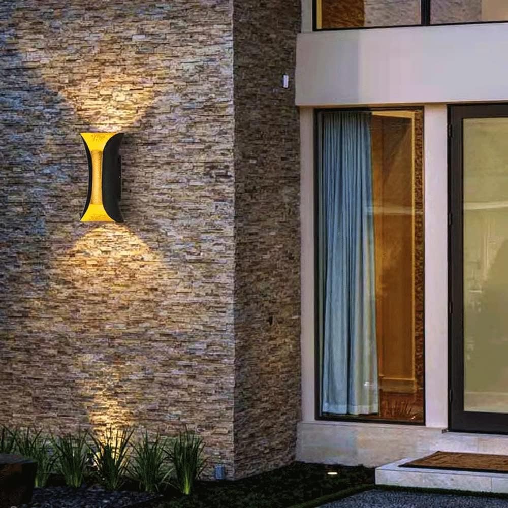 Applique murale extérieure Doré Led