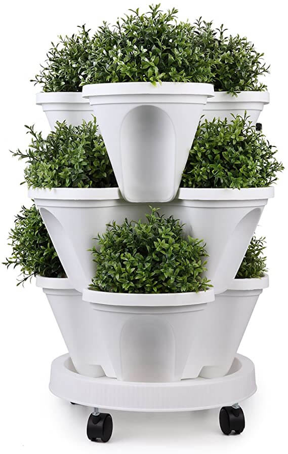 Tour de Culture FraisiVert– Pots Empilables pour Fraisiers et Plantes Aromatiques