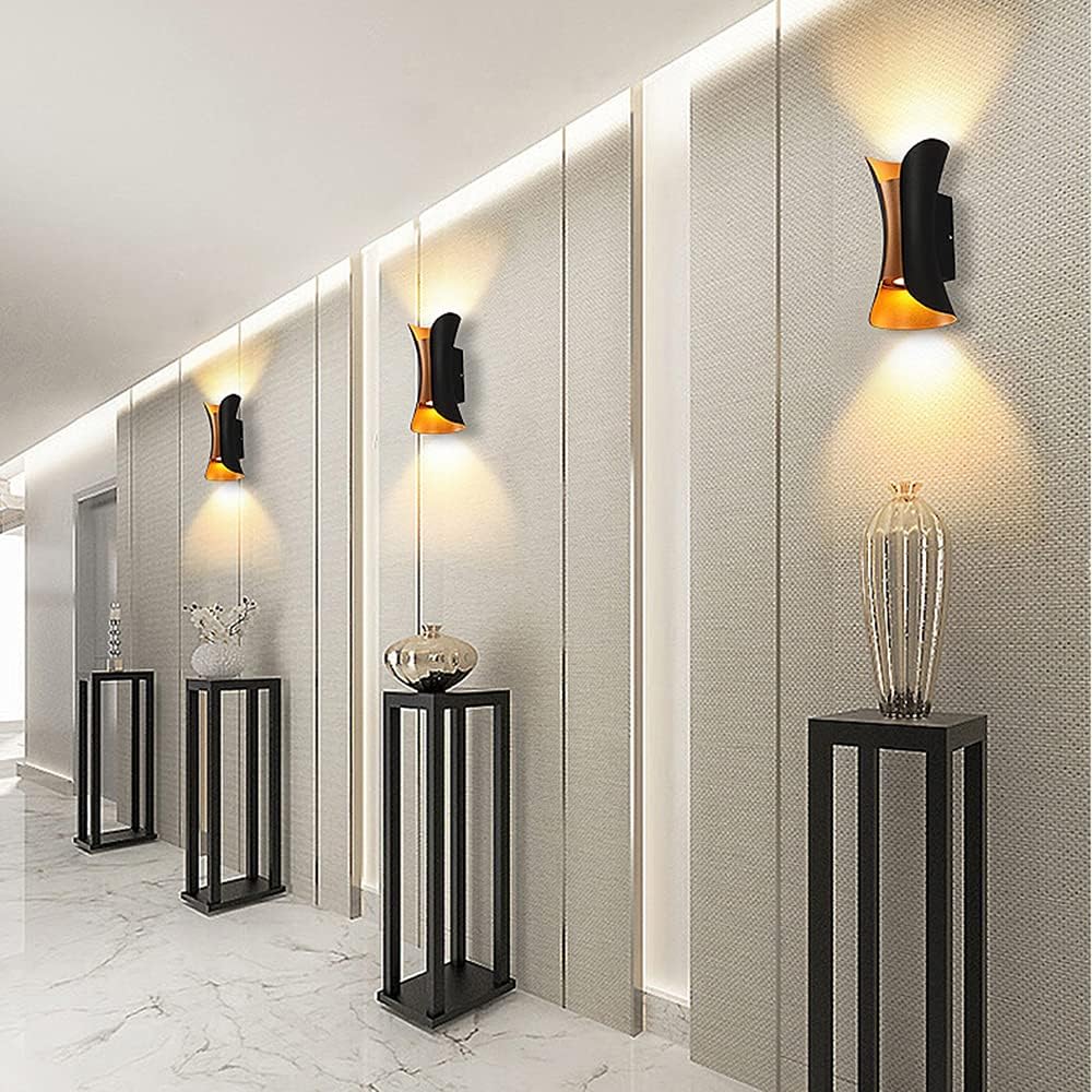 Applique murale extérieure Doré Led