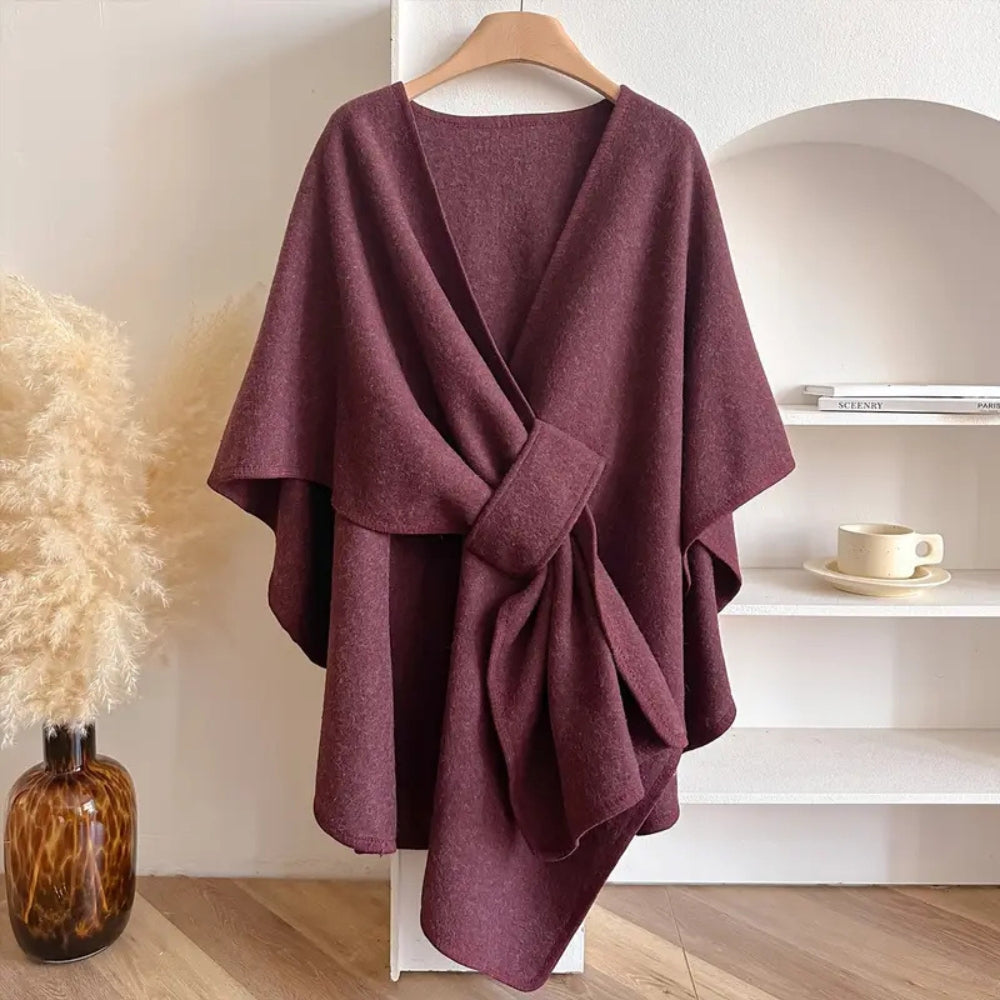 Poncho-cape coupe-vent luxueux