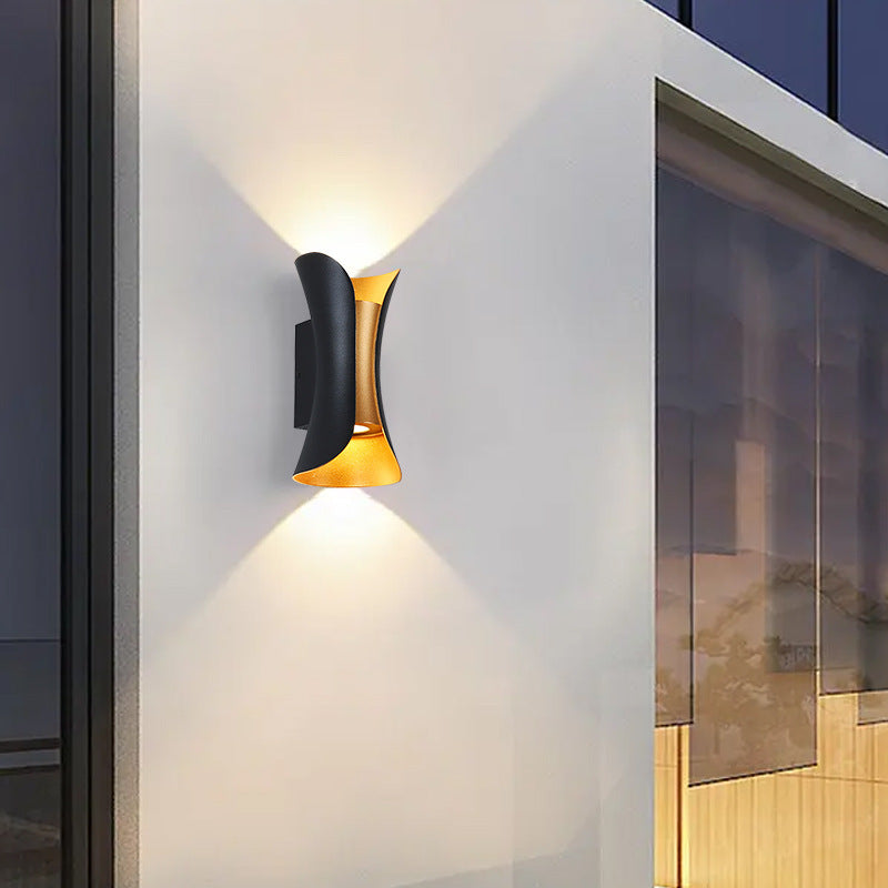 Applique murale extérieure Doré Led