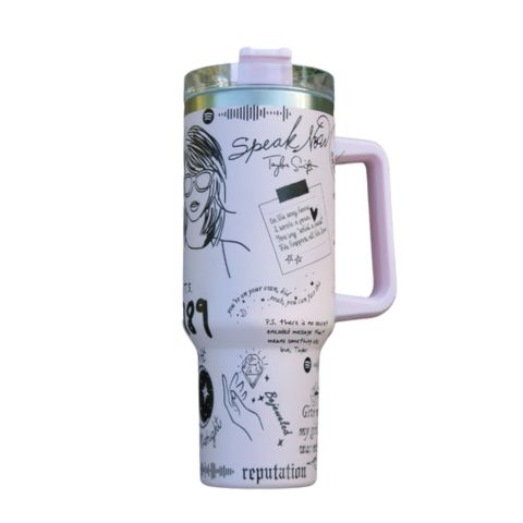 Tasse Isolante Taylor Swift Édition Limitée Pour Boissons Chaudes Et Froides tumbler Electro Paris Beige