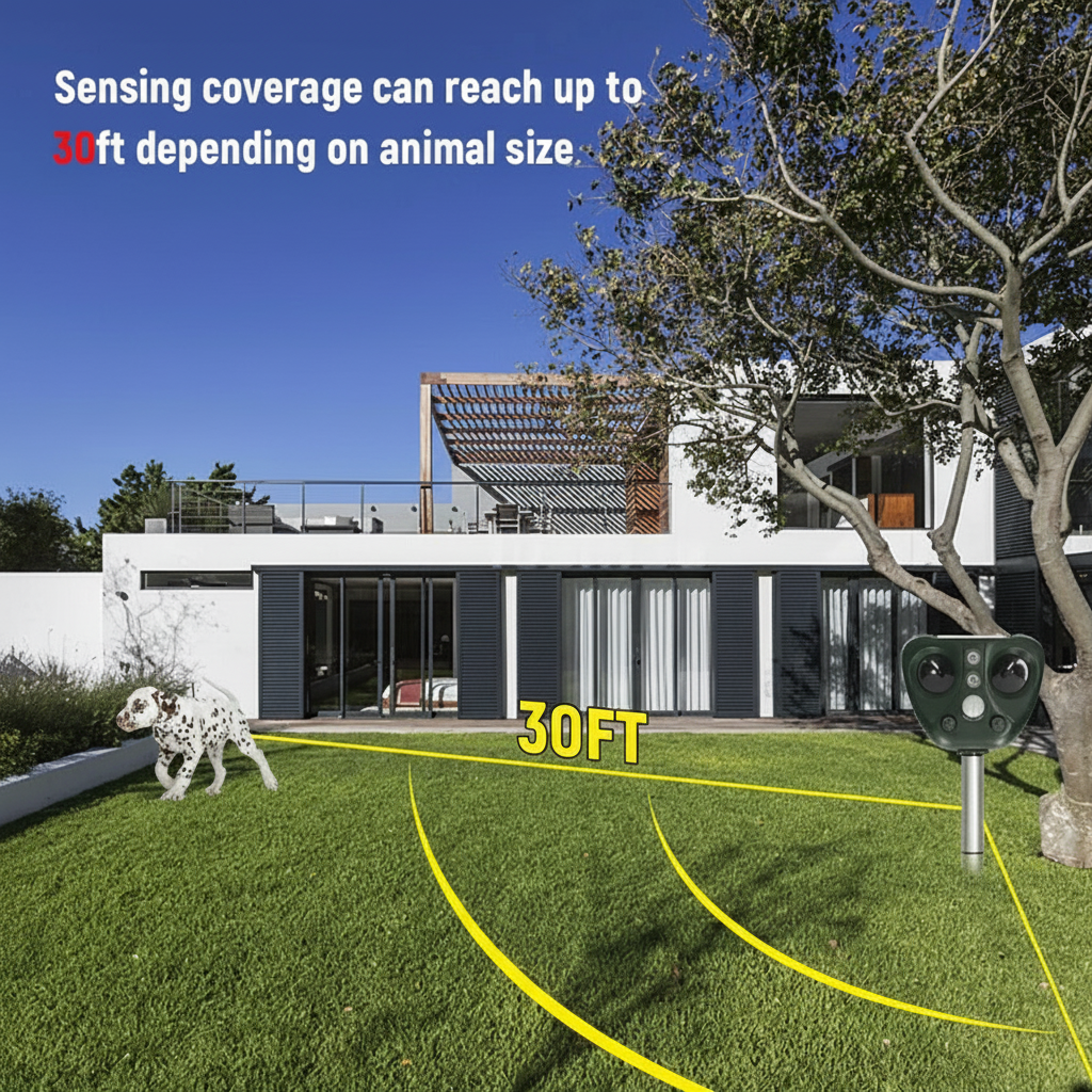 Répulsif Oiseaux Solaire à Ultrasons – Anti-Nuisibles Jardin, Terrasse et Extérieur