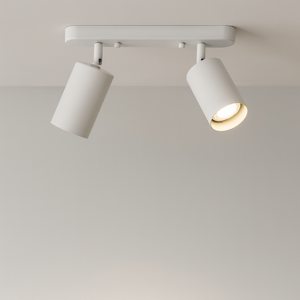 Roterende taklampe med 2 hoder