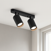 Roterende taklampe med 2 hoder