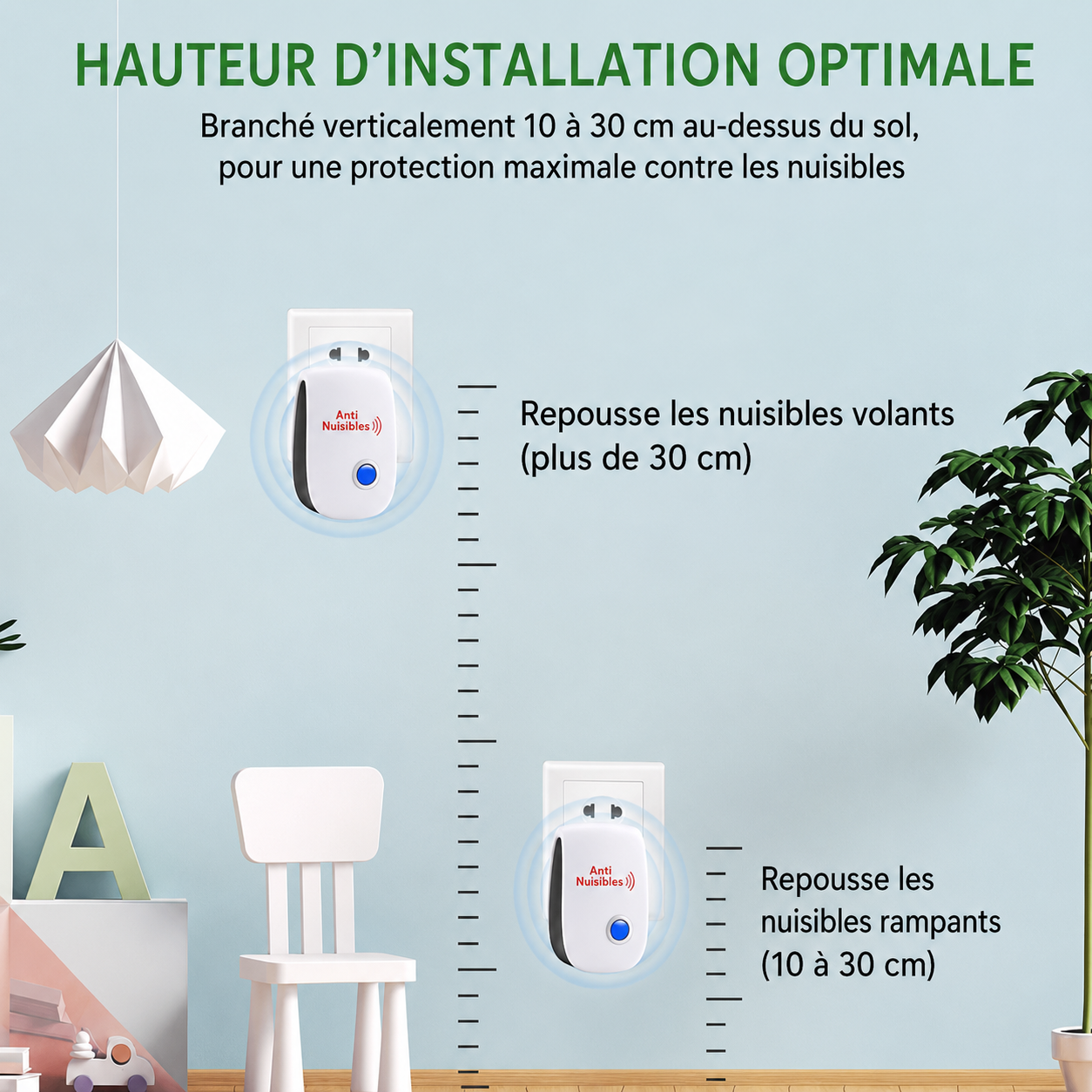 Répulsif à Ultrasons Anti-Rongeurs – Rats & Souris, Sans Produits Chimiques