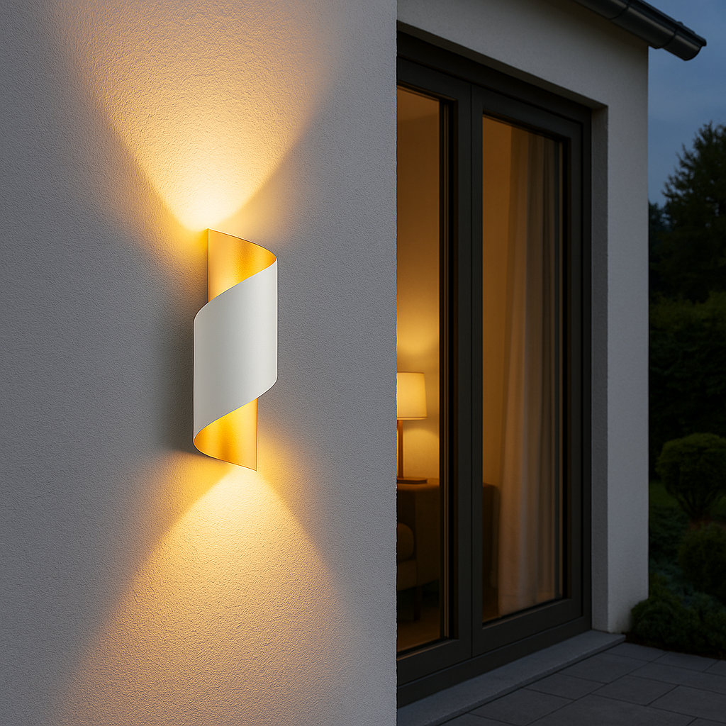 Applique murale extérieure LED Torsadé