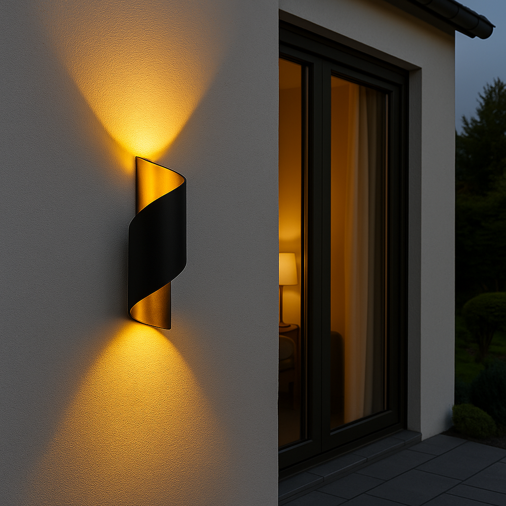 Applique murale extérieure LED Torsadé