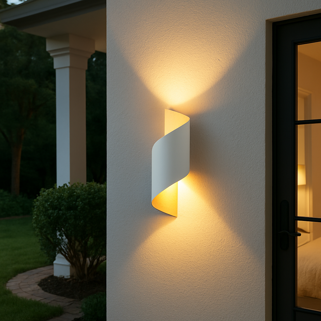 Applique murale extérieure LED Torsadé
