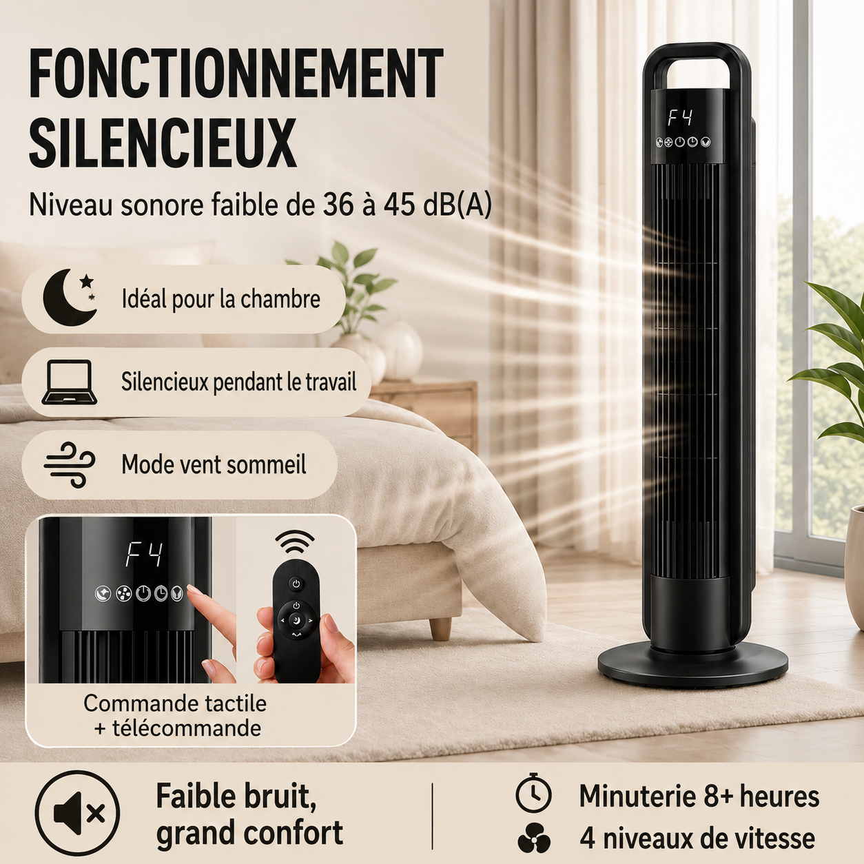 Velino - Ventilateur colonne