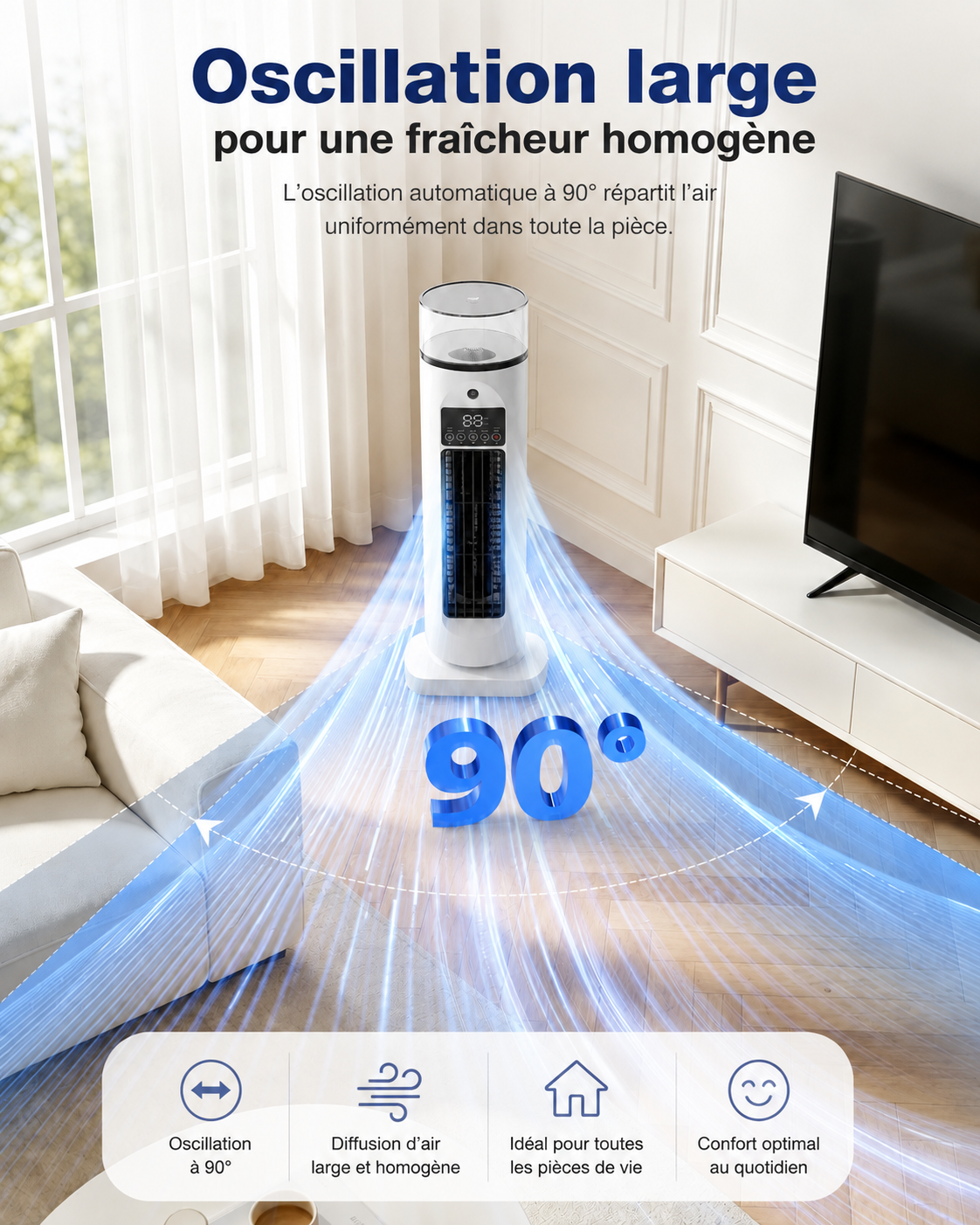 Borea - Rafraîchisseur D'air Mobile Sur Pied