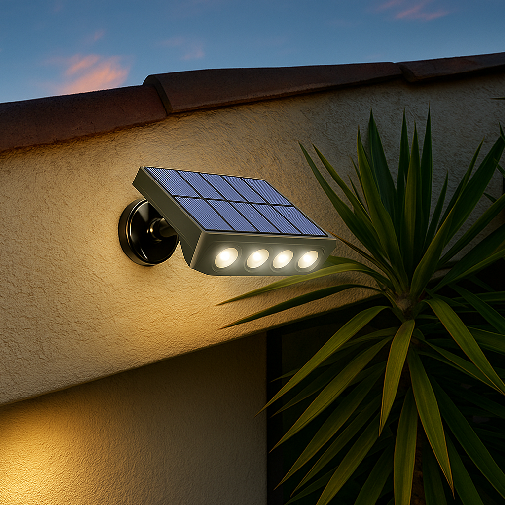 Lampe solaire extérieur murale avec détecteur de mouvement