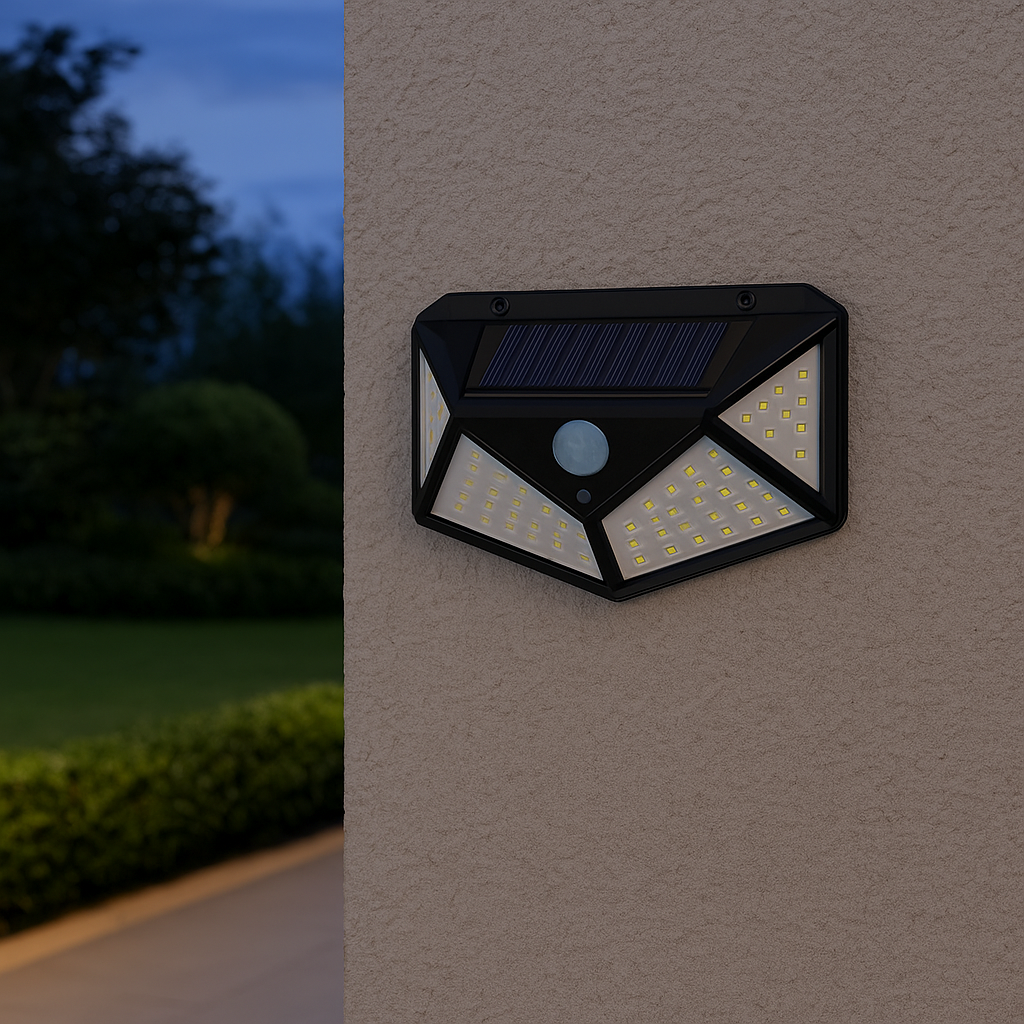 Lampe solaire extérieur LED murale