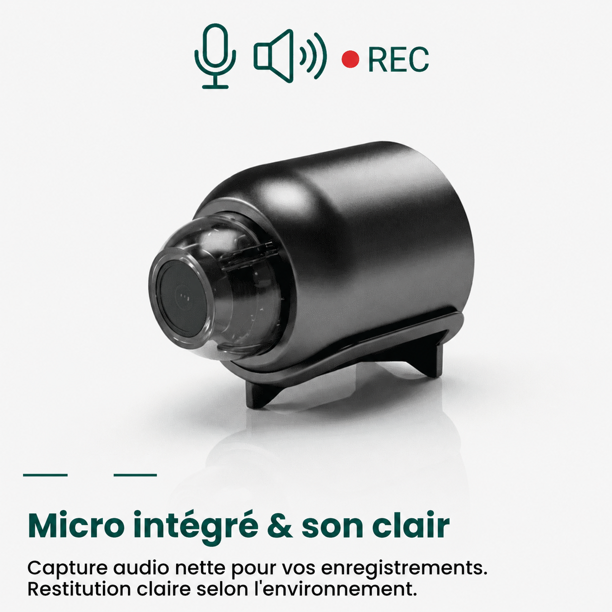 Mini Caméra Espion Sans Fil, Contrôle à Distance et Enregistrement HD