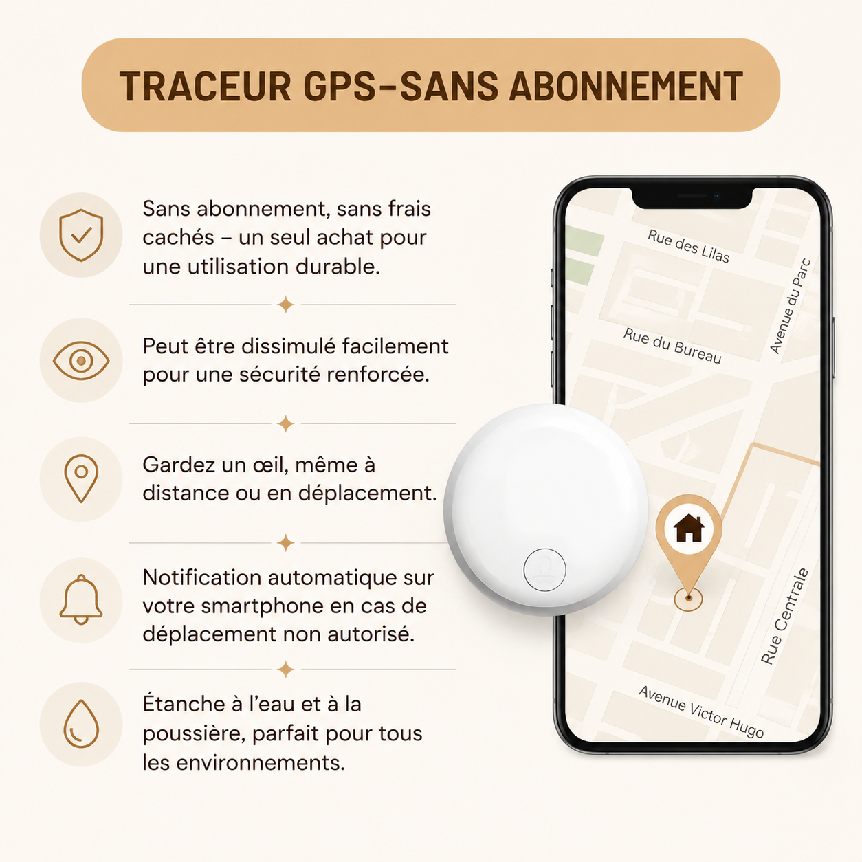 Traceur GPS pour Chat – Localisation Facile et Sans Abonnement