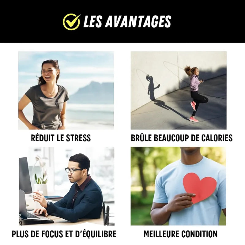Corde à sauter réglable avec compteur