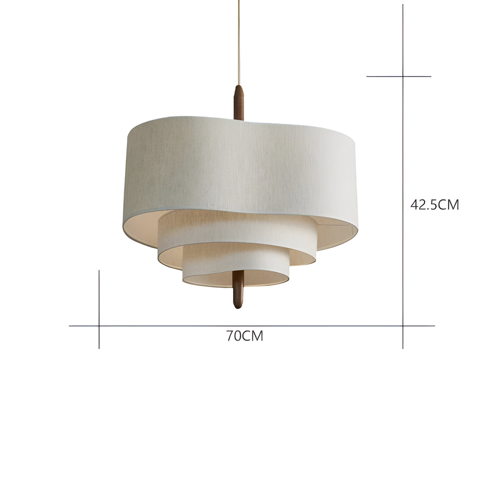 Suspension avec abat-jour en tissu – Lampe de plafond moderne beige
