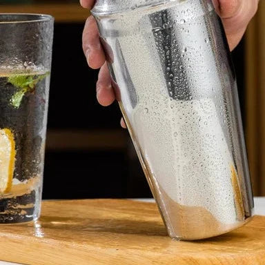 Mixoria™ – Cocktailsett i rustfritt stål (10 deler) med stativ | Profesjonelt miksesett for hjemmebar