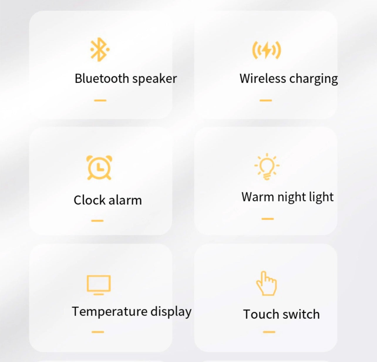 Réveil Élégant Luxe : Chargeur Induction 15W, Veilleuse LED et Bluetooth – Design Moderne pour Chambre