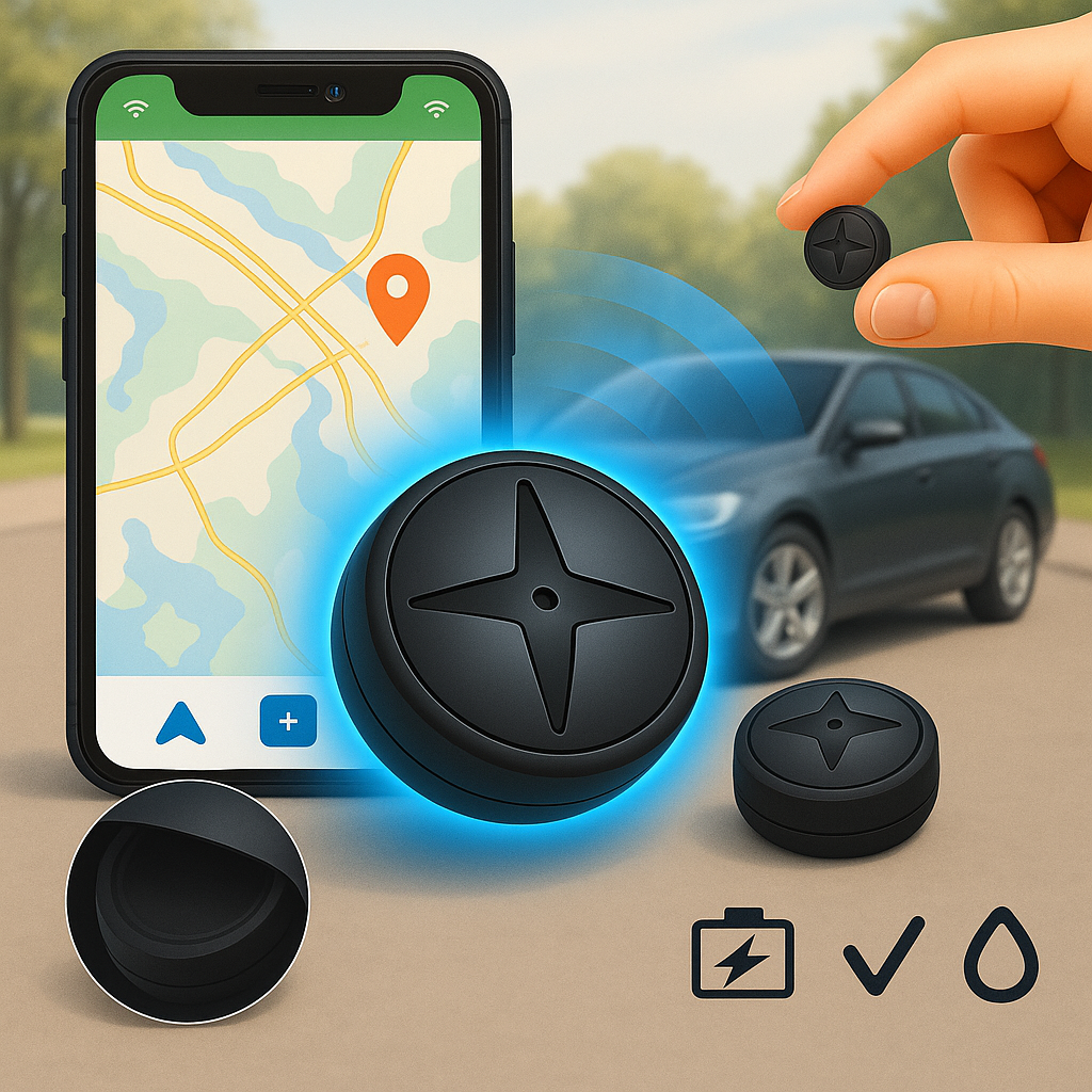 Traceur GPS Mini Magnétique Étanche pour Voiture – Localisation en Temps Réel & Sécurité Anti-Vol