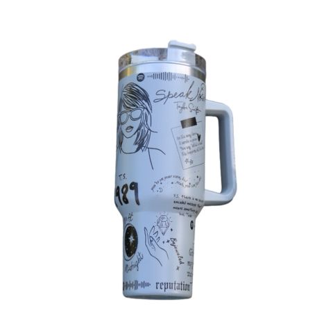 Tasse Isolante Taylor Swift Édition Limitée Pour Boissons Chaudes Et Froides tumbler Electro Paris Gris