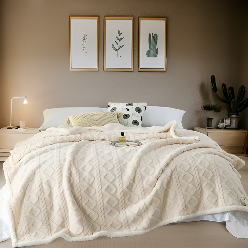 CozyNest – Couverture Polaire Double Face Luxueuse pour un Confort Hivernal Absolu