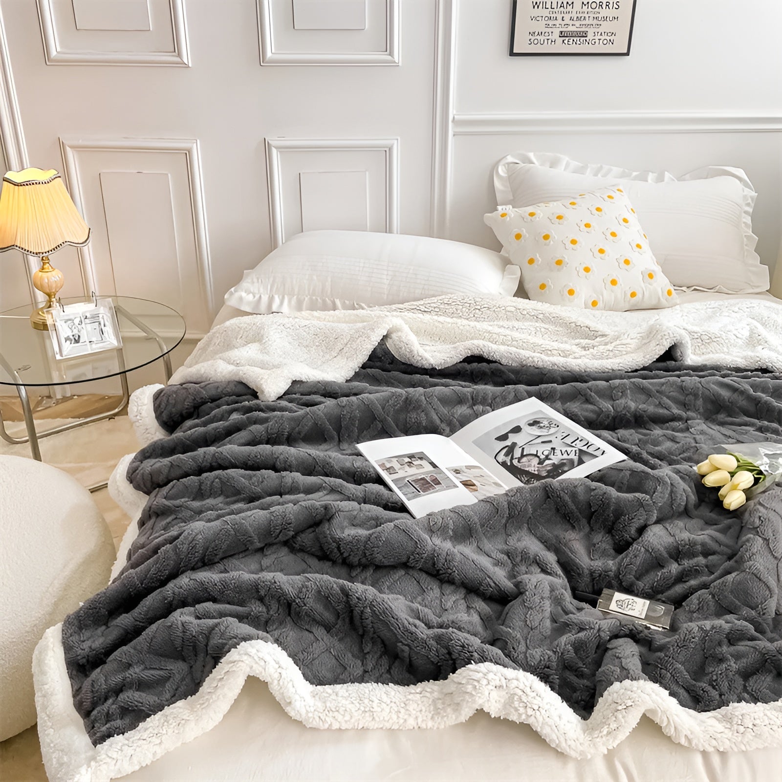CozyNest – Couverture Polaire Double Face Luxueuse pour un Confort Hivernal Absolu