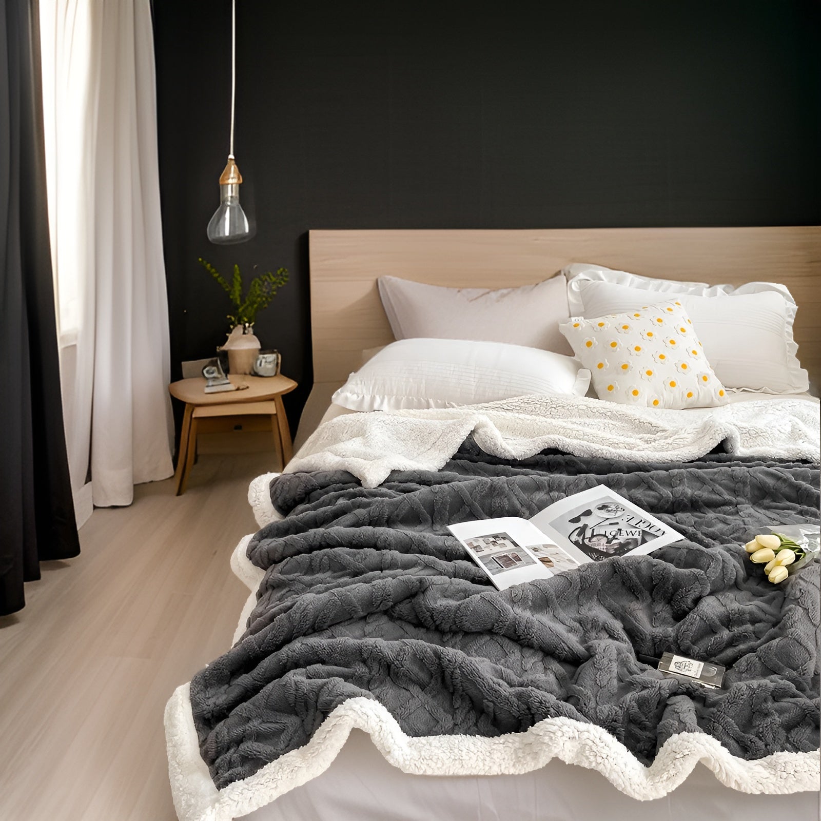 CozyNest – Couverture Polaire Double Face Luxueuse pour un Confort Hivernal Absolu