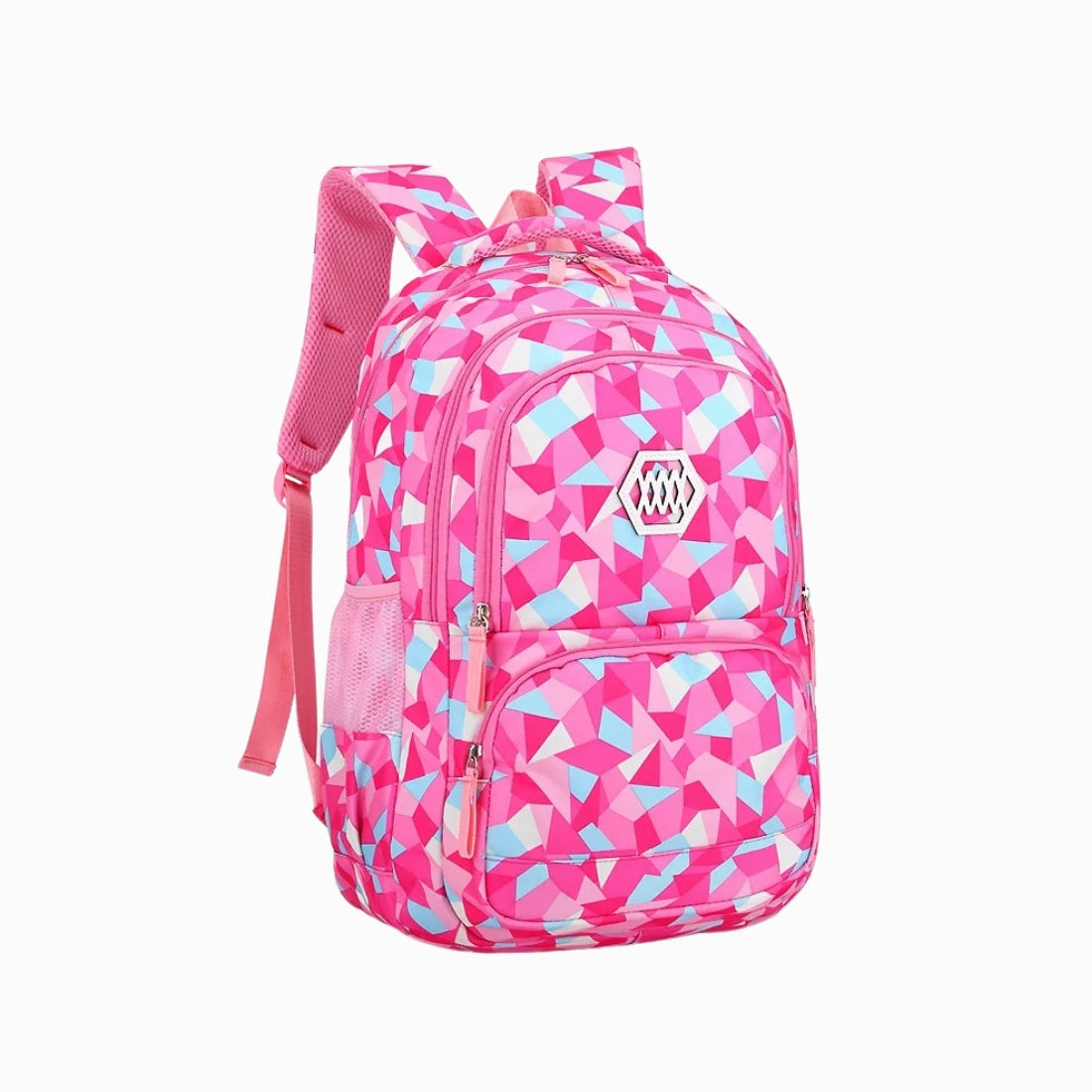 Cartable fille CM1 à motif géométrique