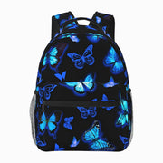 Cartable sac à dos à motif papillon bleu