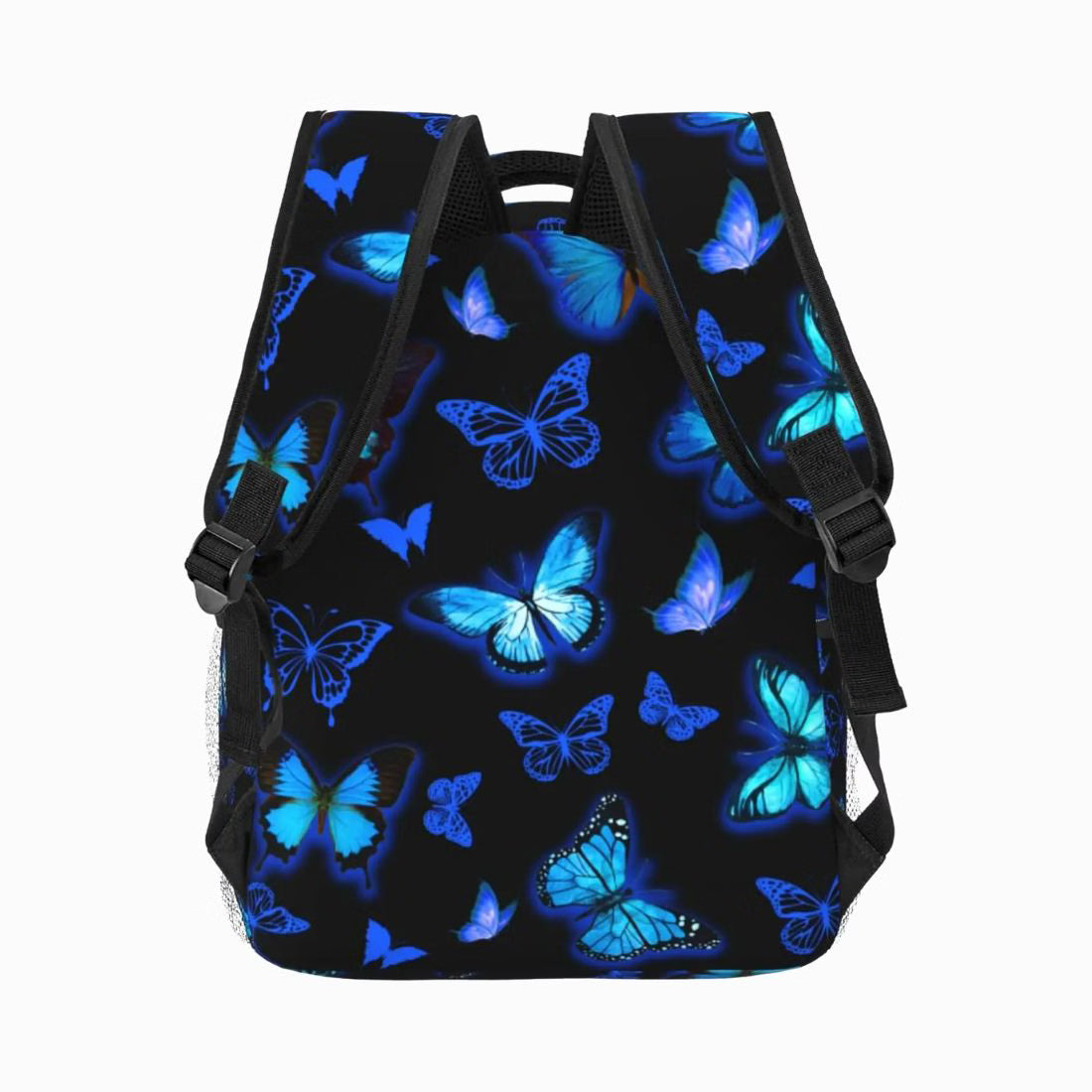 Cartable sac à dos à motif papillon bleu