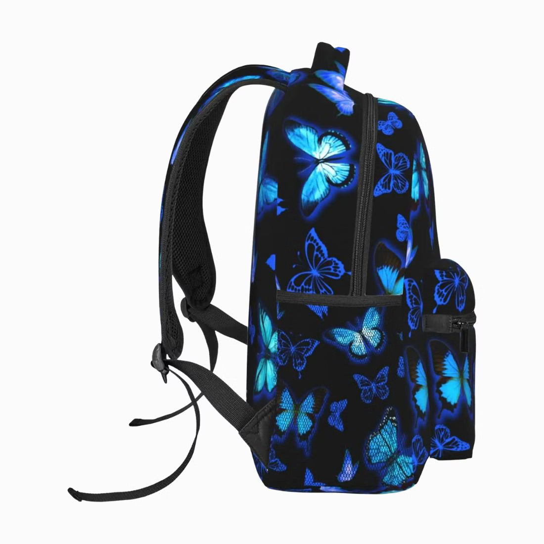 Cartable sac à dos à motif papillon bleu